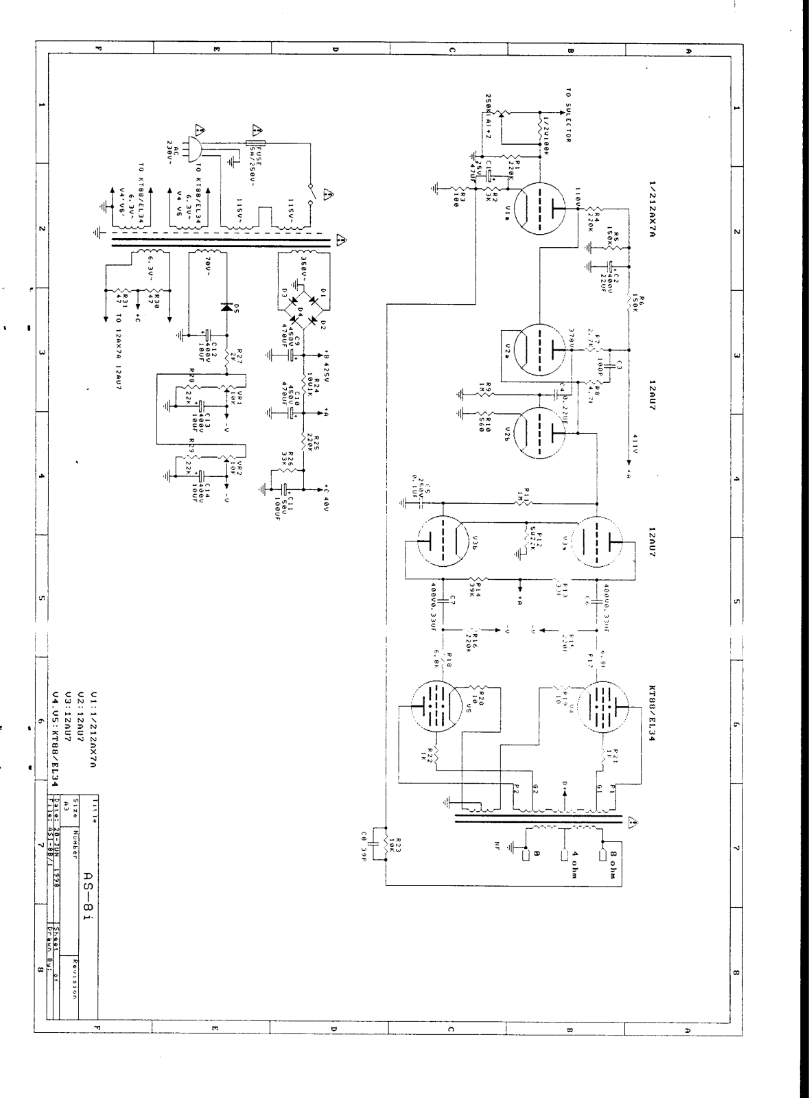 Audio Space AS-8-I Schematic - ManualMachine.com