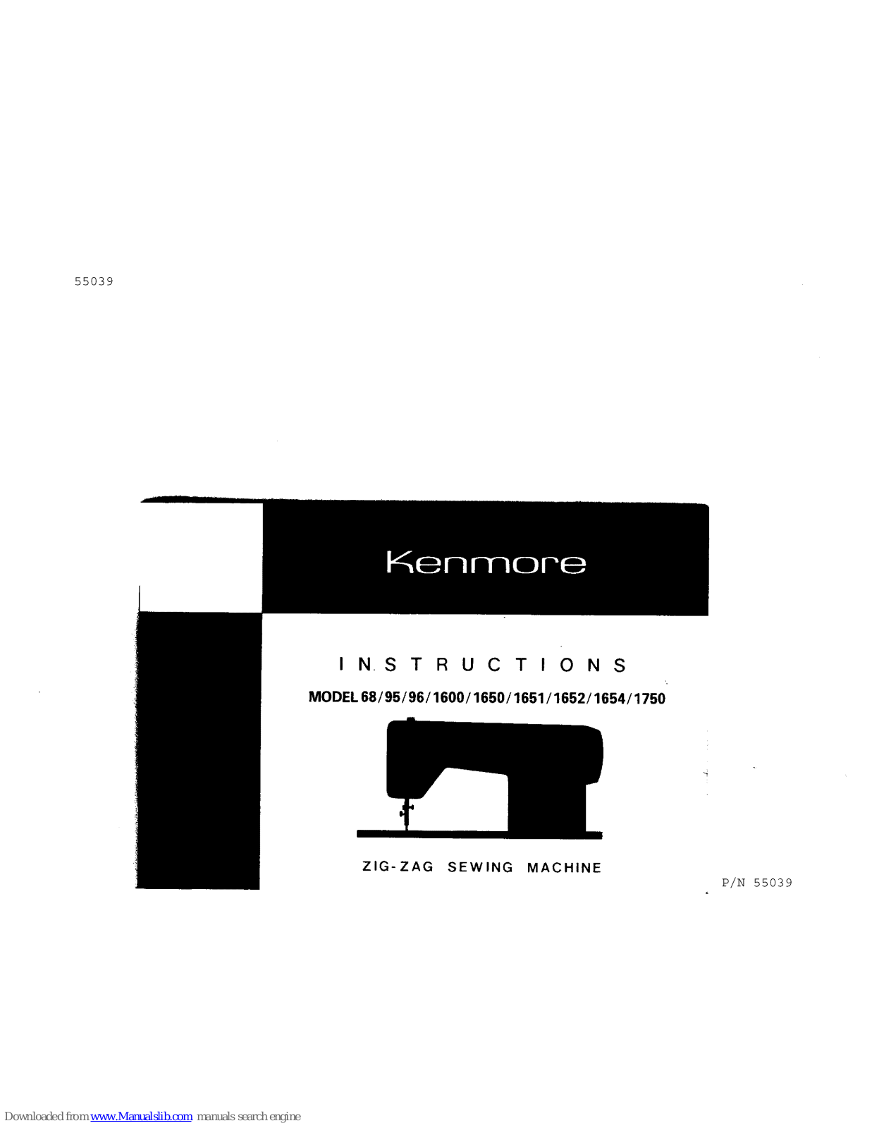 Kenmore 68, 95, 96, 1600, 1650 User Manual - ManualMachine.com
