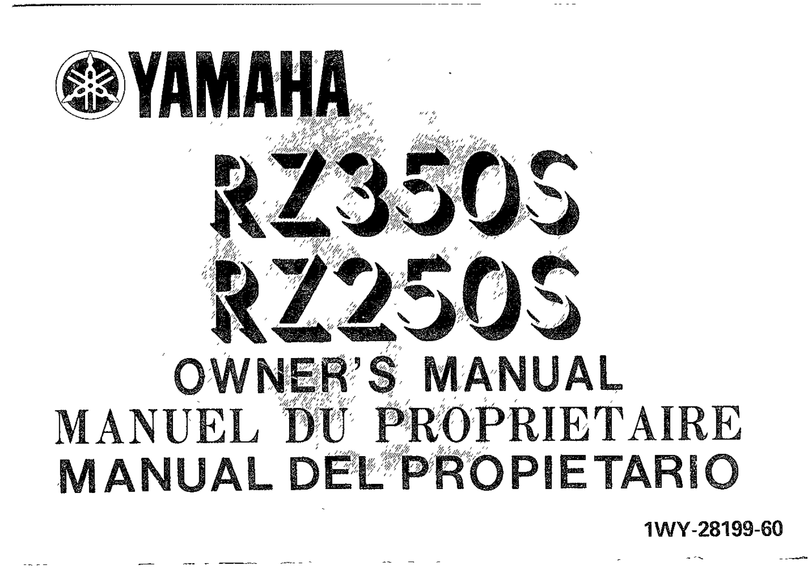 Yamaha RZ350 S-RZ250 S 1987 Owner's manual