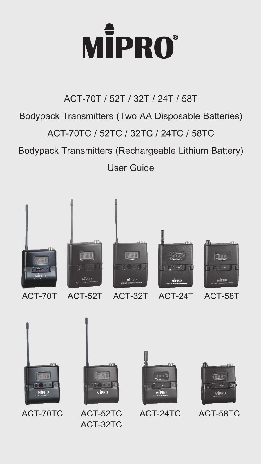 MIPRO ACT24TC Users Manual