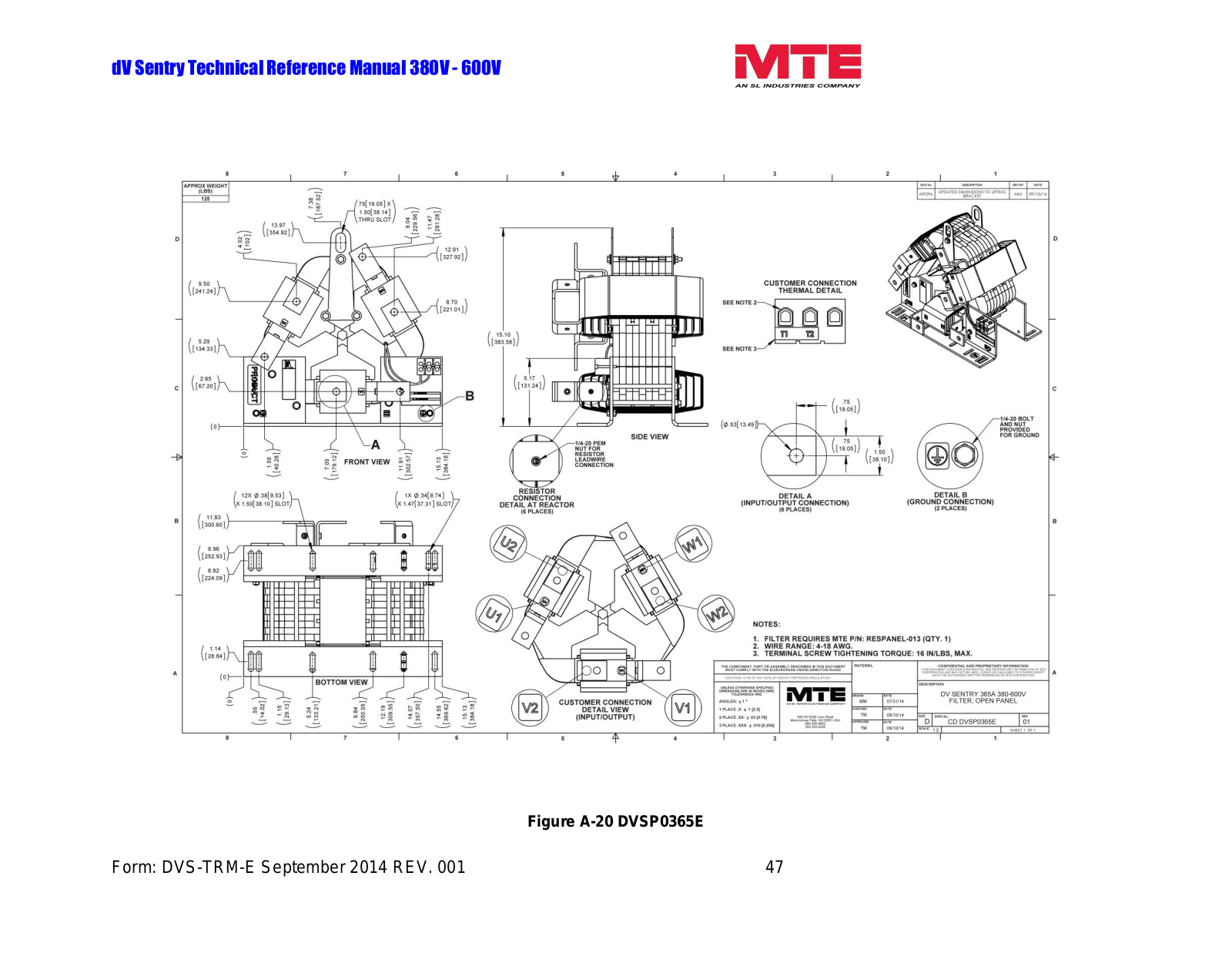 MTE DVSP0365E Technical Reference Manual