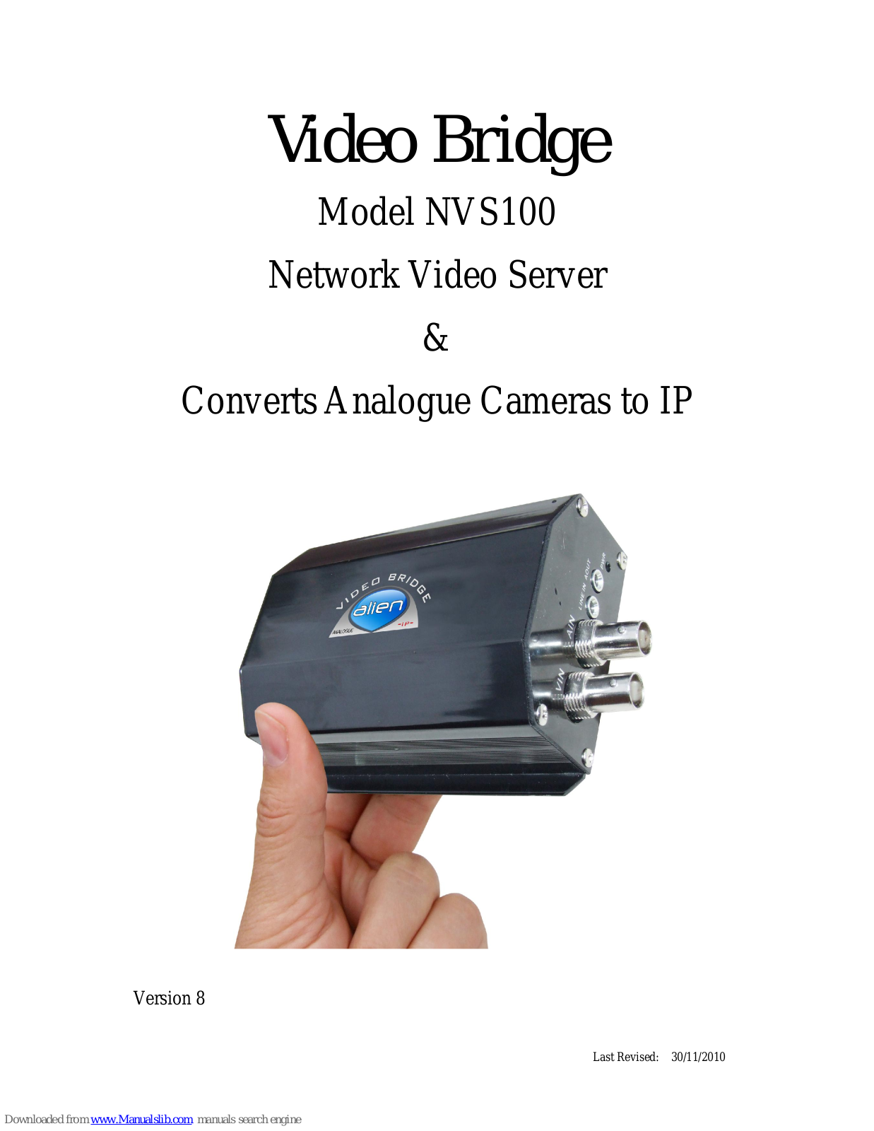 Video Bridge NVS100 User Manual