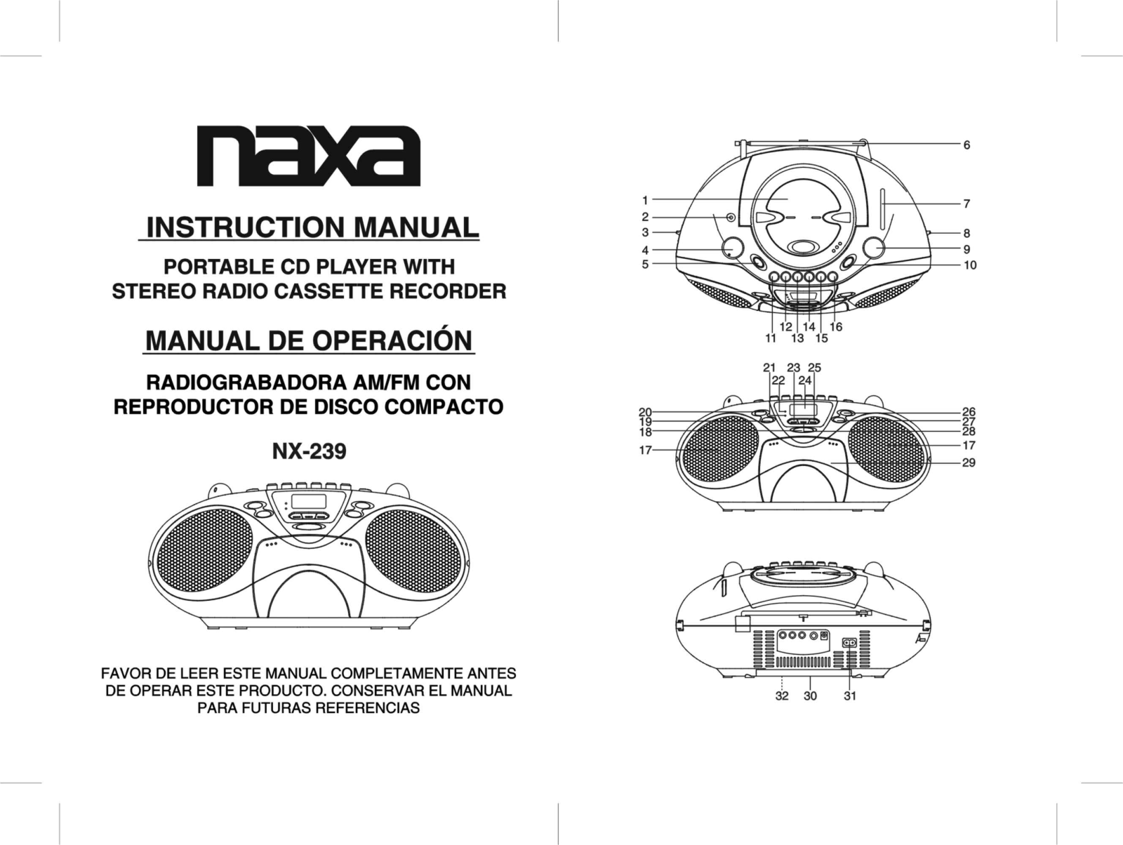 Naxa NX-239 User Manual