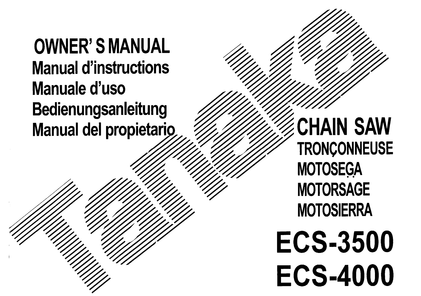 Tanaka ECS-3500, ECS-4000 User Manual