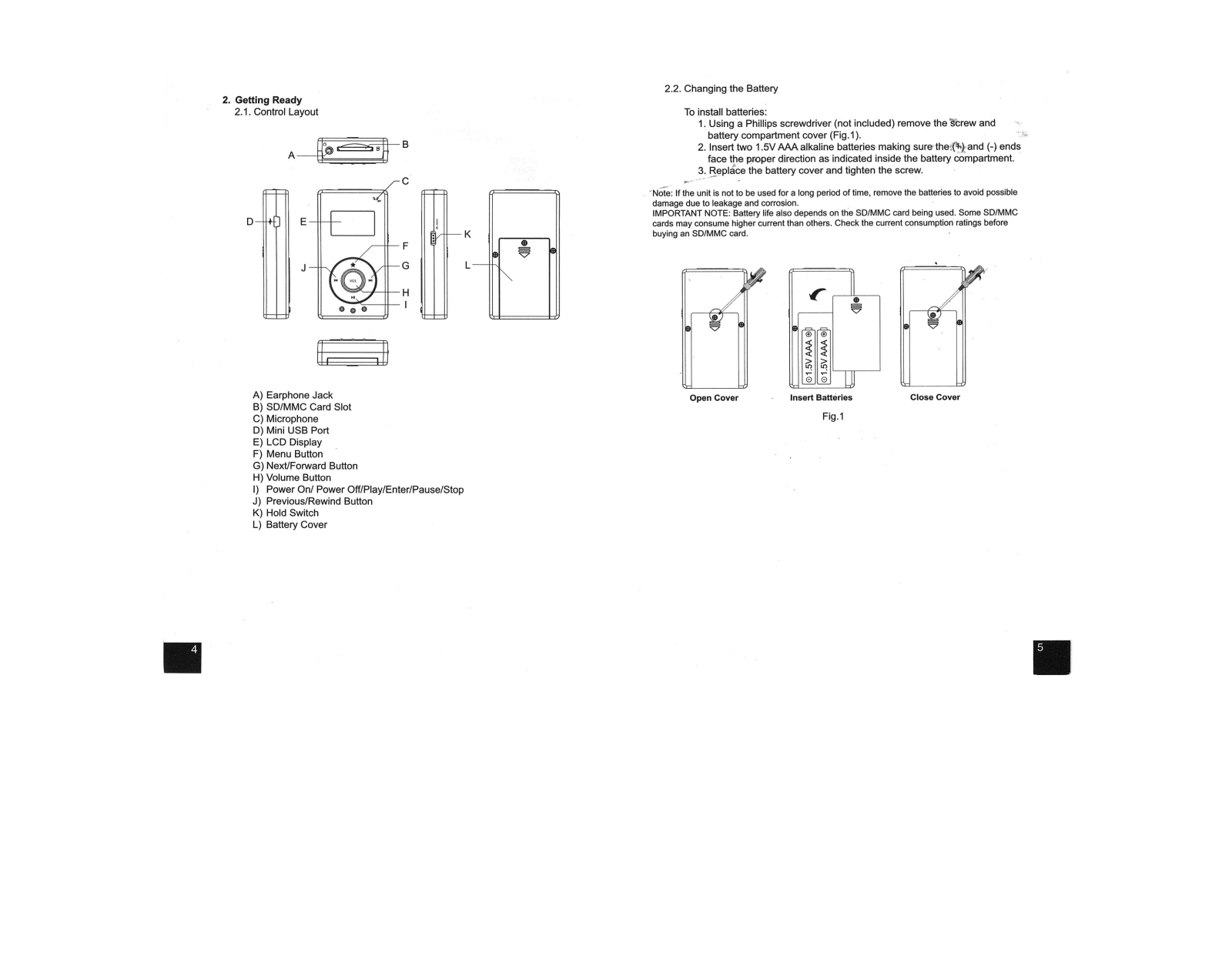 Mga Entertainment IBRATZ MP3 PLAYER 4 5 User Manual