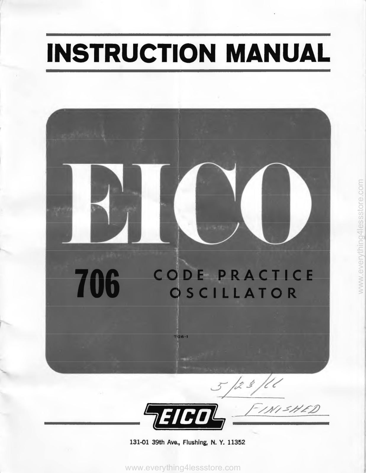 Eico 706 User Manual