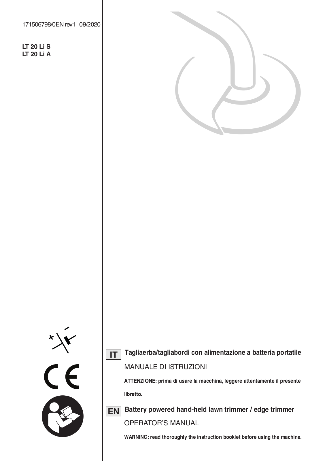 Stiga LT 20 Li S, LT 20 Li A Users guide