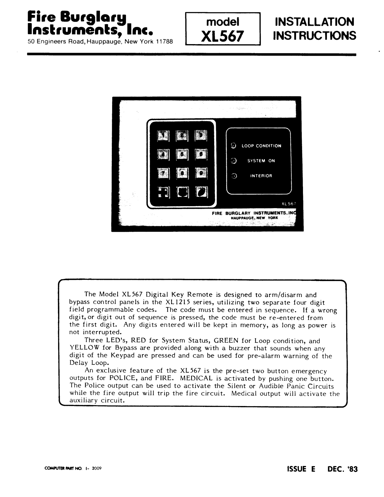 Fbii XL-567 User Manual