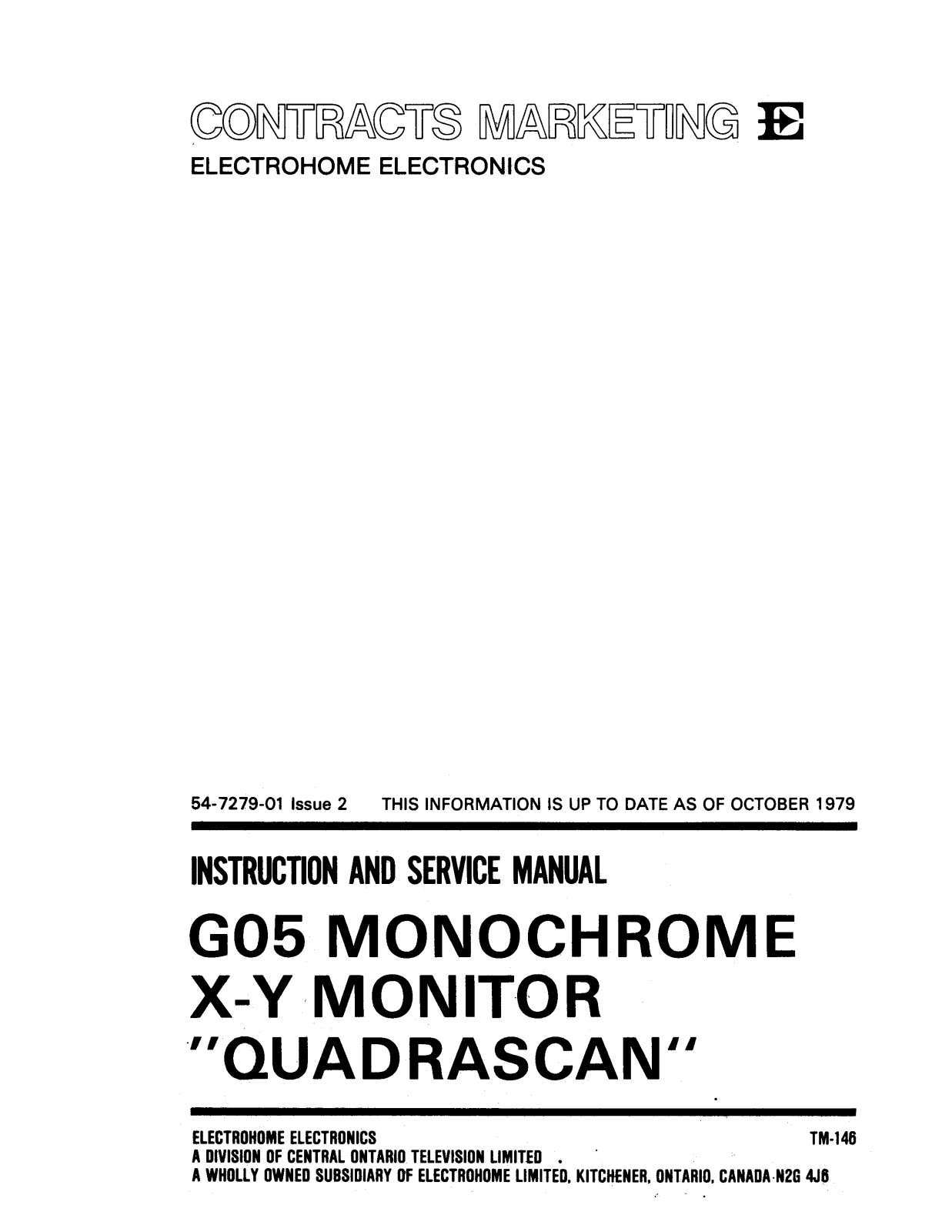 Electrohome G05 User Guide