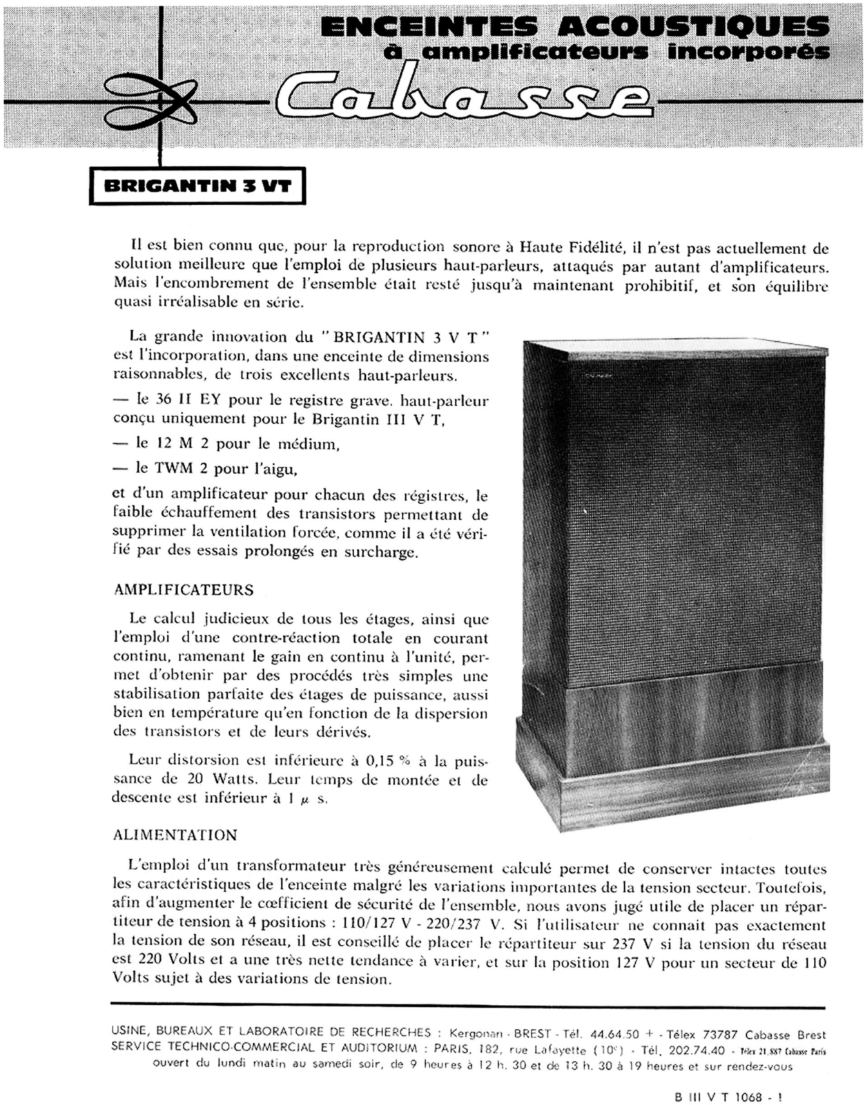 Cabasse BRIGANTIN-3-VT User guide - ManualMachine.com