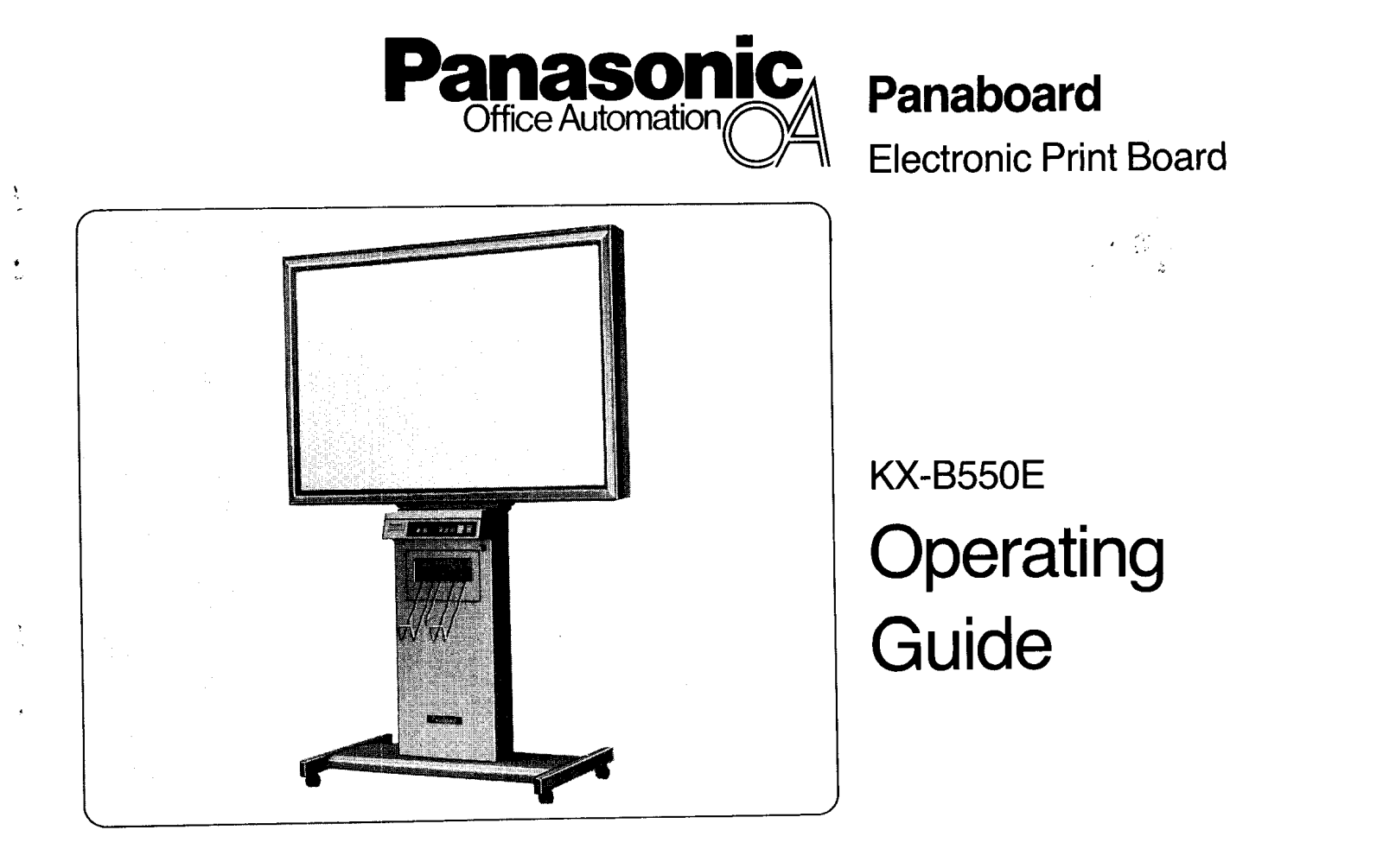 Panasonic kx-b550 Operation Manual