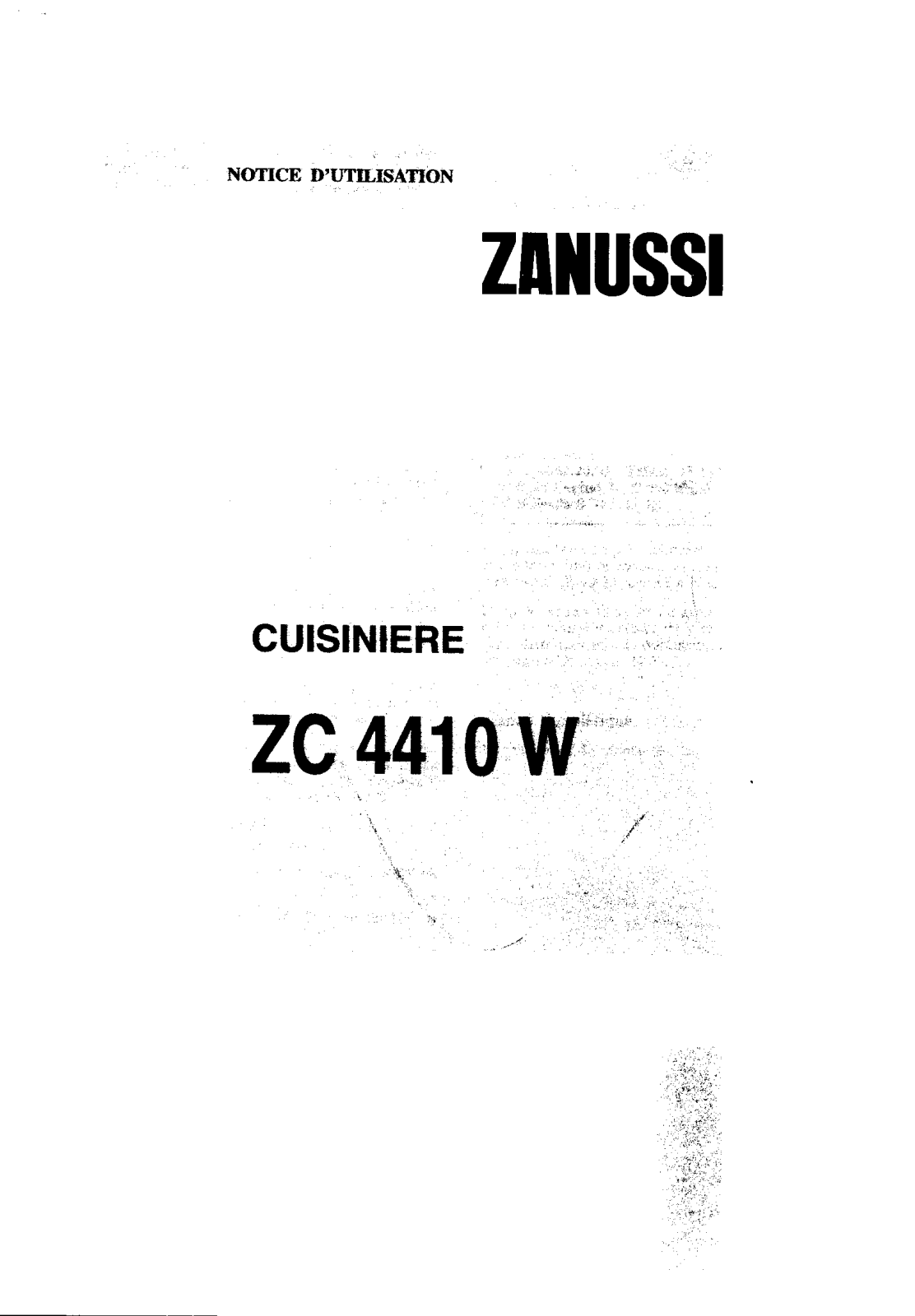 Zanussi ZC4410W INSTRUCTION BOOKLET