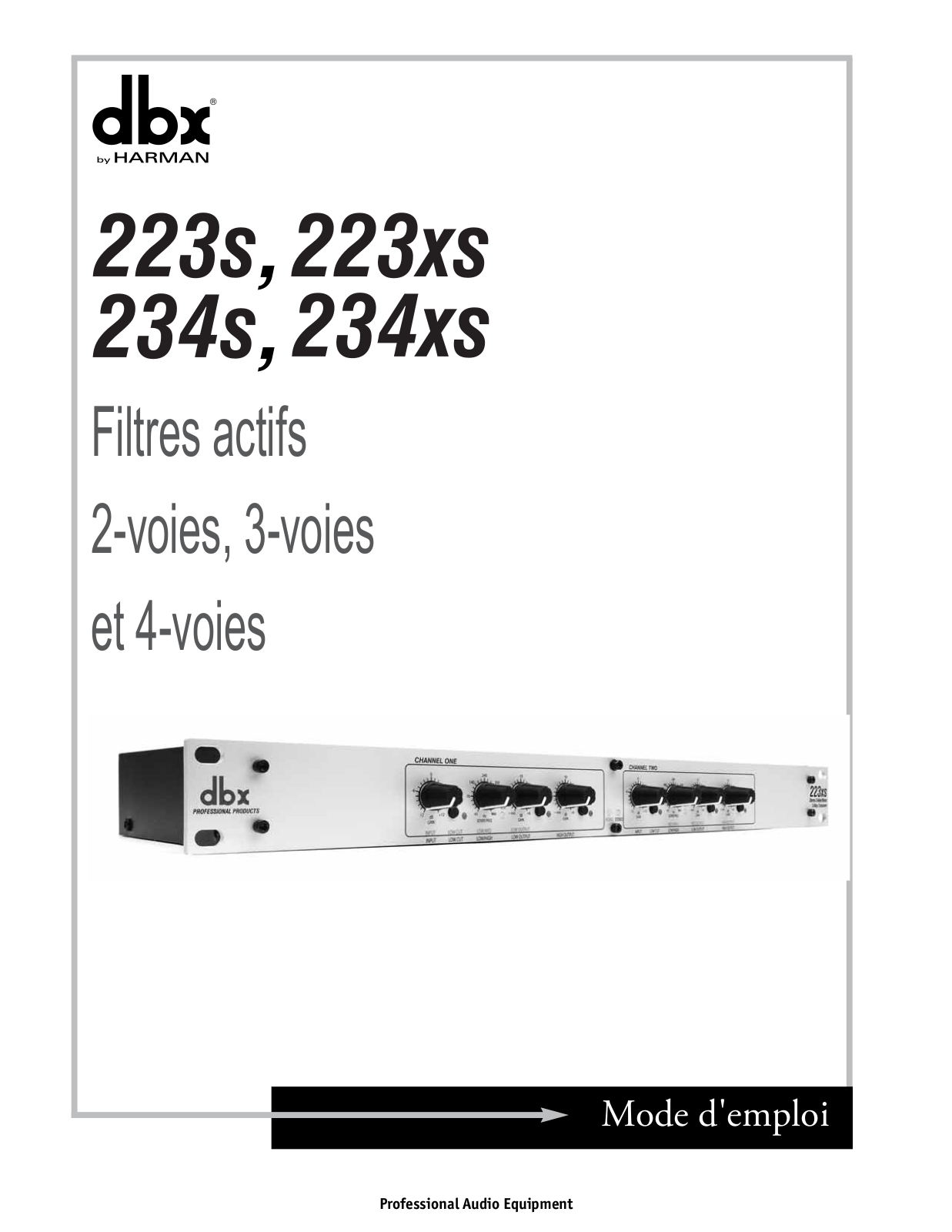 dbx 223xs, 223s, 234xs, 234s User Manual