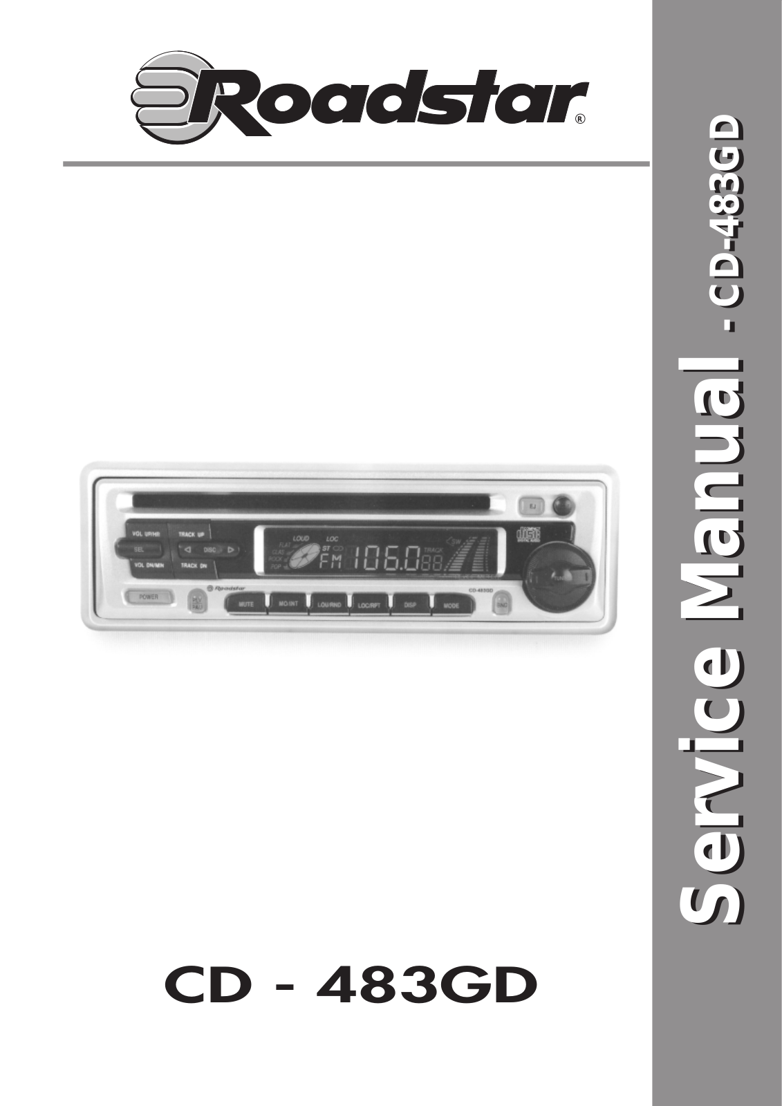Roadstar cd-483gd Service Manual