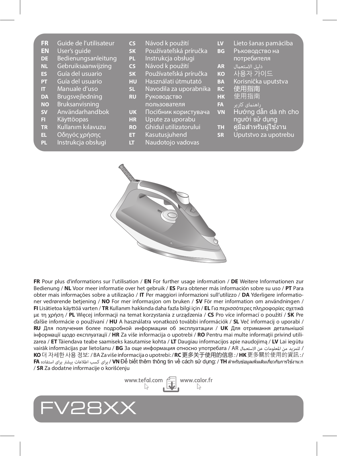 Tefal FV2836E0 User Manual