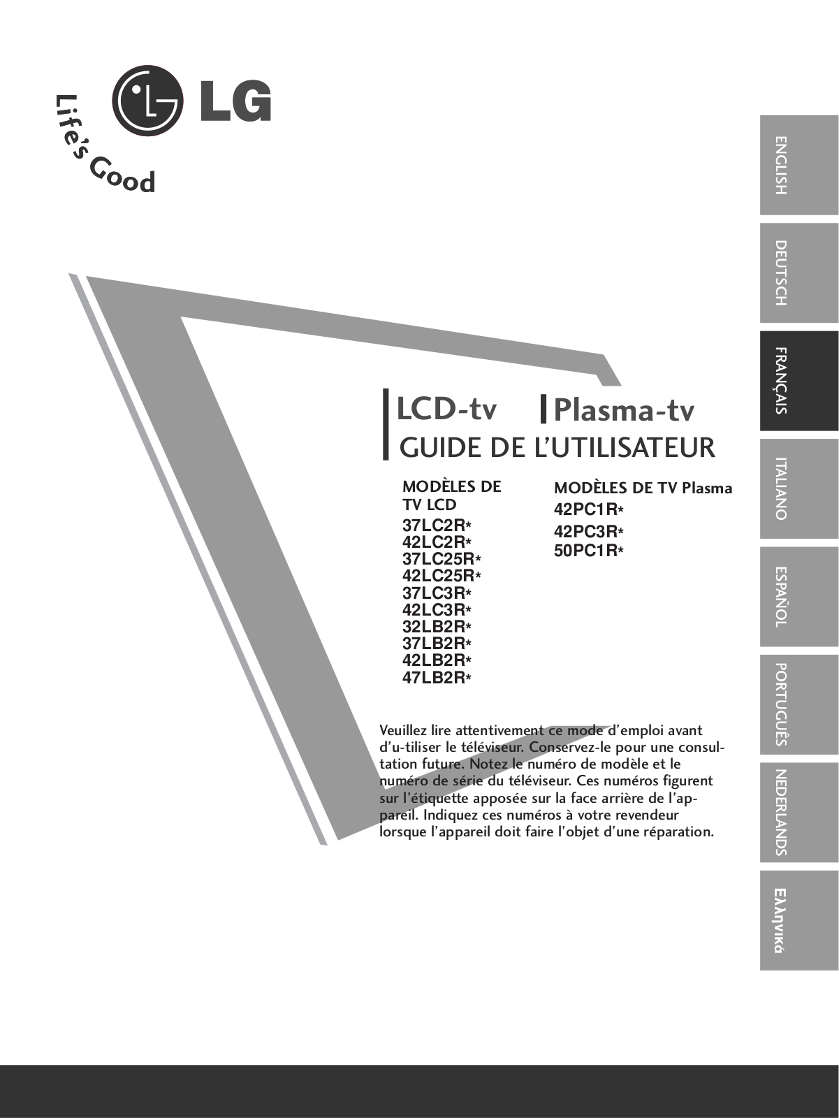 LG 42LBX, 42LB5D, 32LH30FD, 32LX1R, 47LB5D User Manual