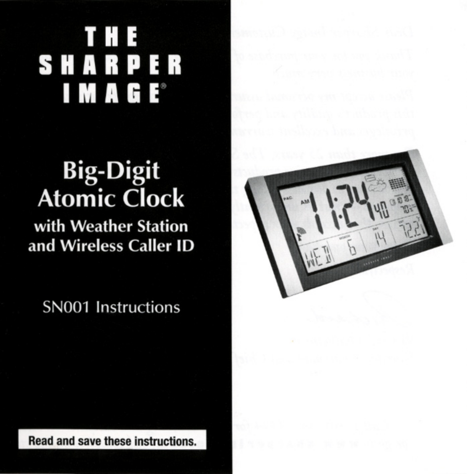 Sharper image SN001 Instructions Manual