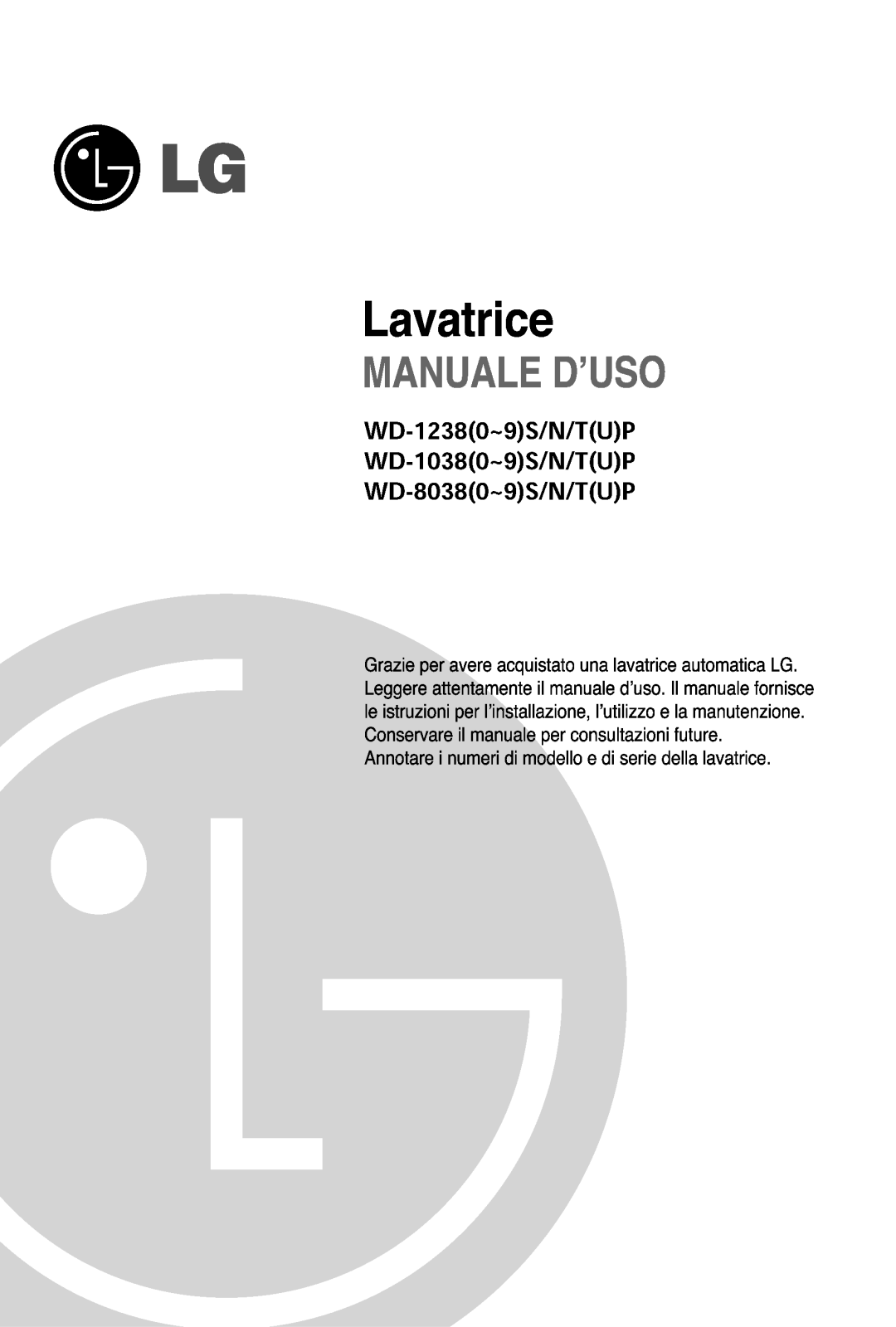 Lg WD-10382TP User Manual