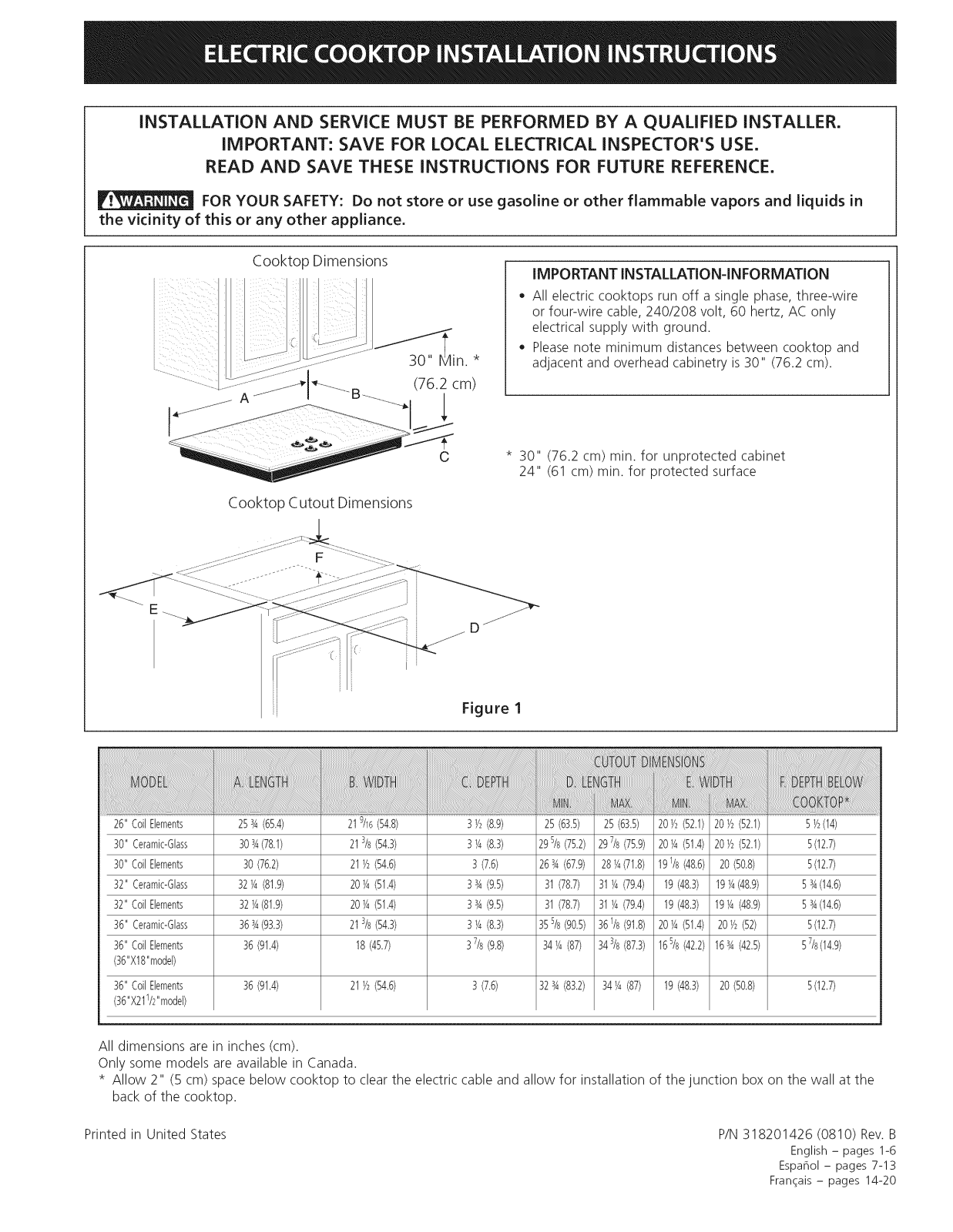 Frigidaire FFEC3205LS1, FFEC3205LW1 Installation Guide - ManualMachine.com