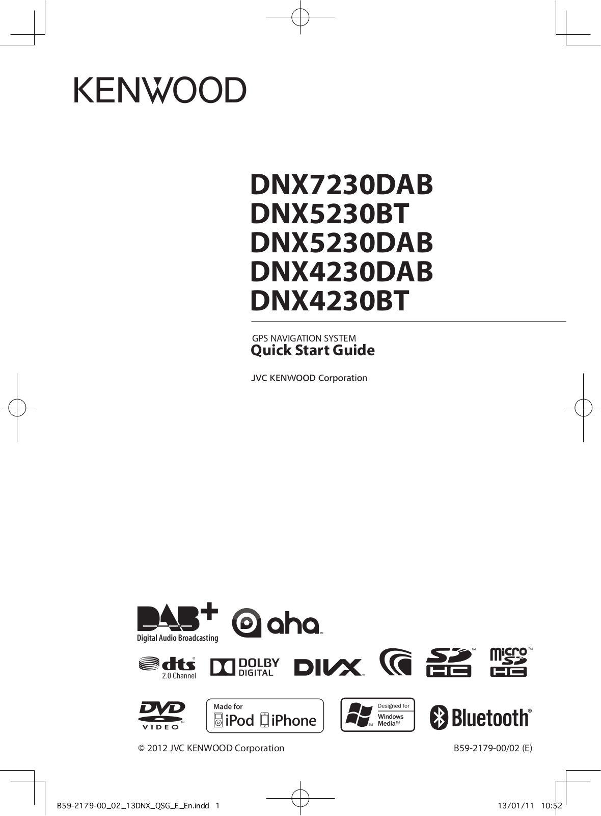 Kenwood DNX7230DAB User Manual