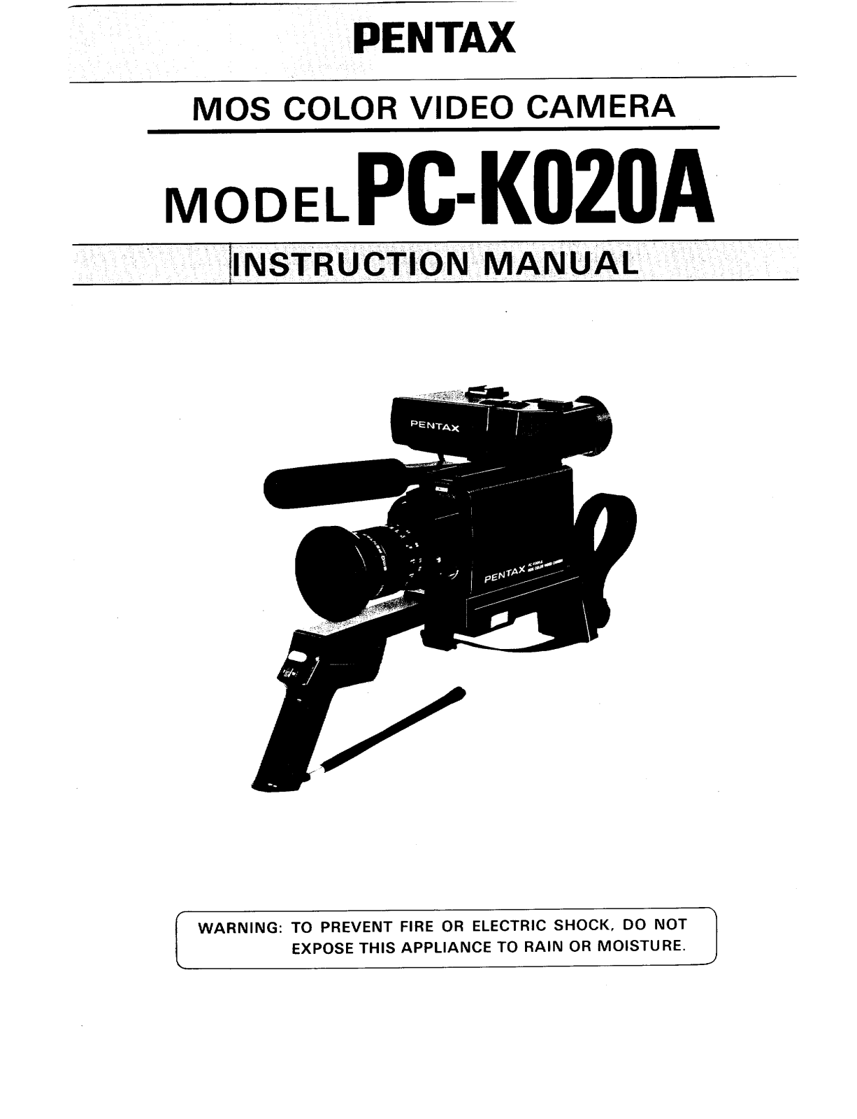 Pentax PCK020A User Manual