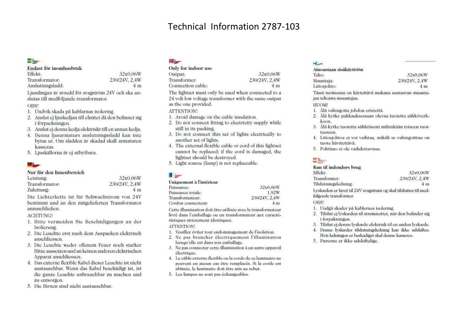 Konstsmide 2787-103 User guide