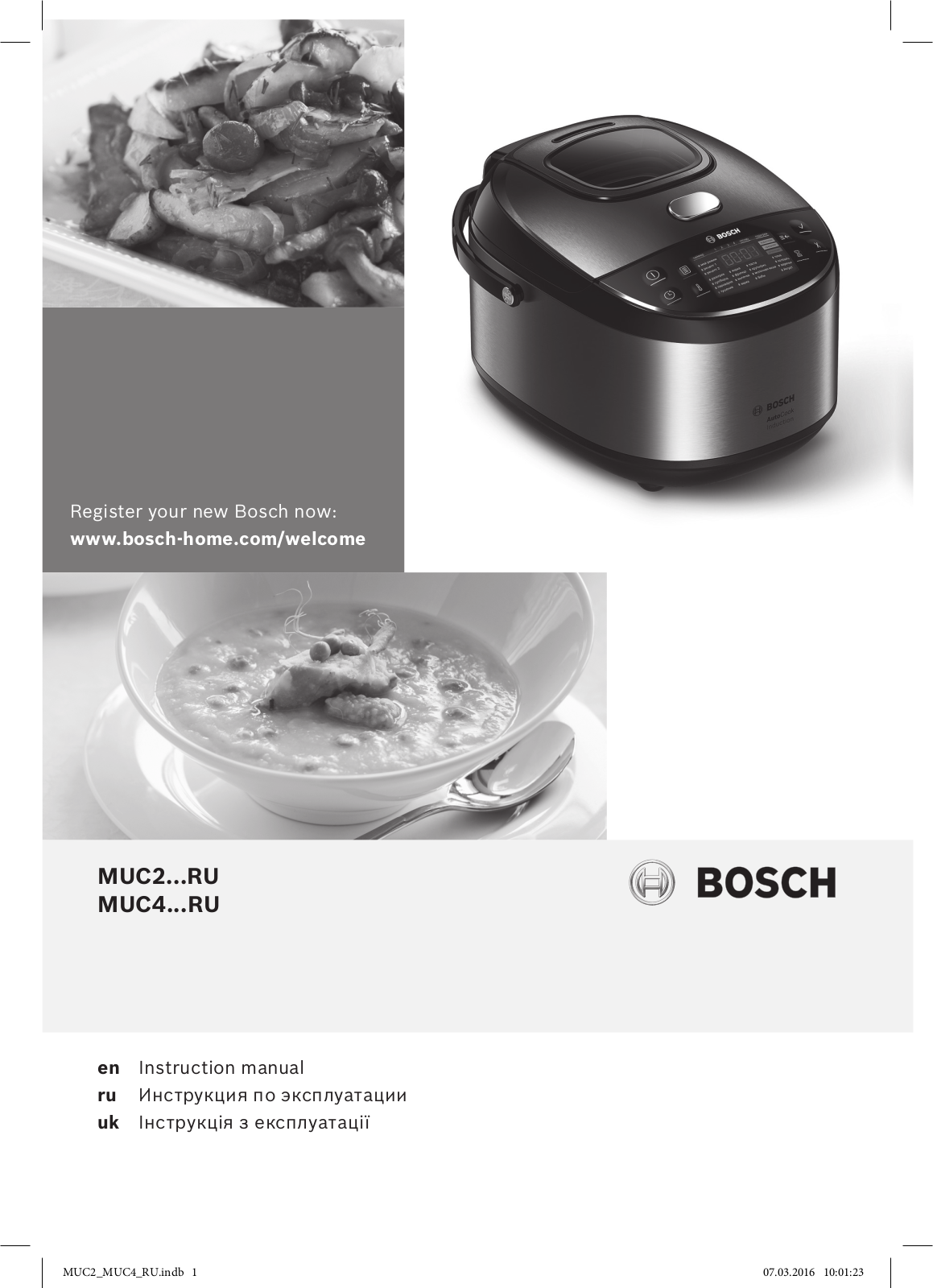 Bosch MUC48W68RU User Manual