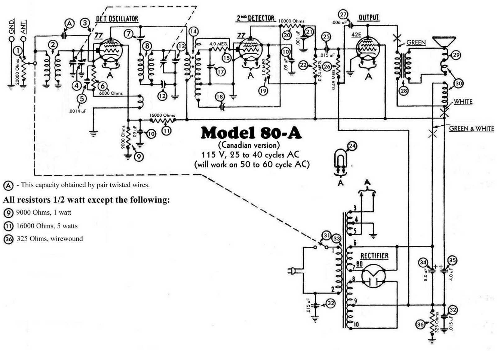 Philco 80a schematic