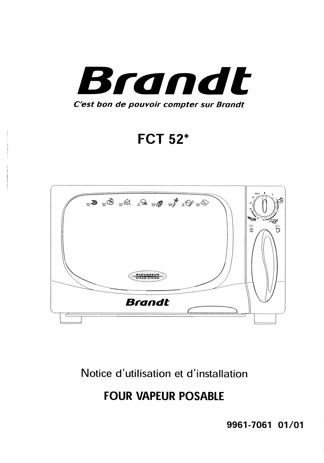 BRANDT FCT52W1E, FCT52X1E User Manual