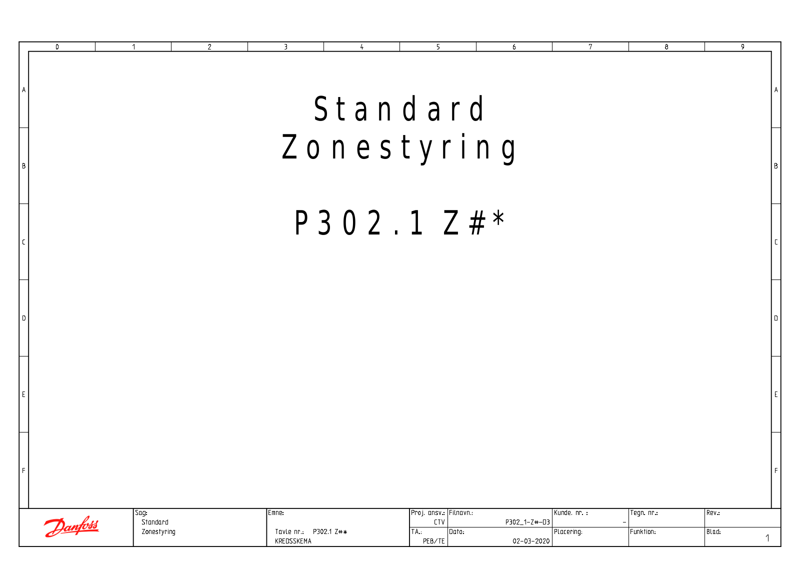 Danfoss P 302.1Z Fact sheet