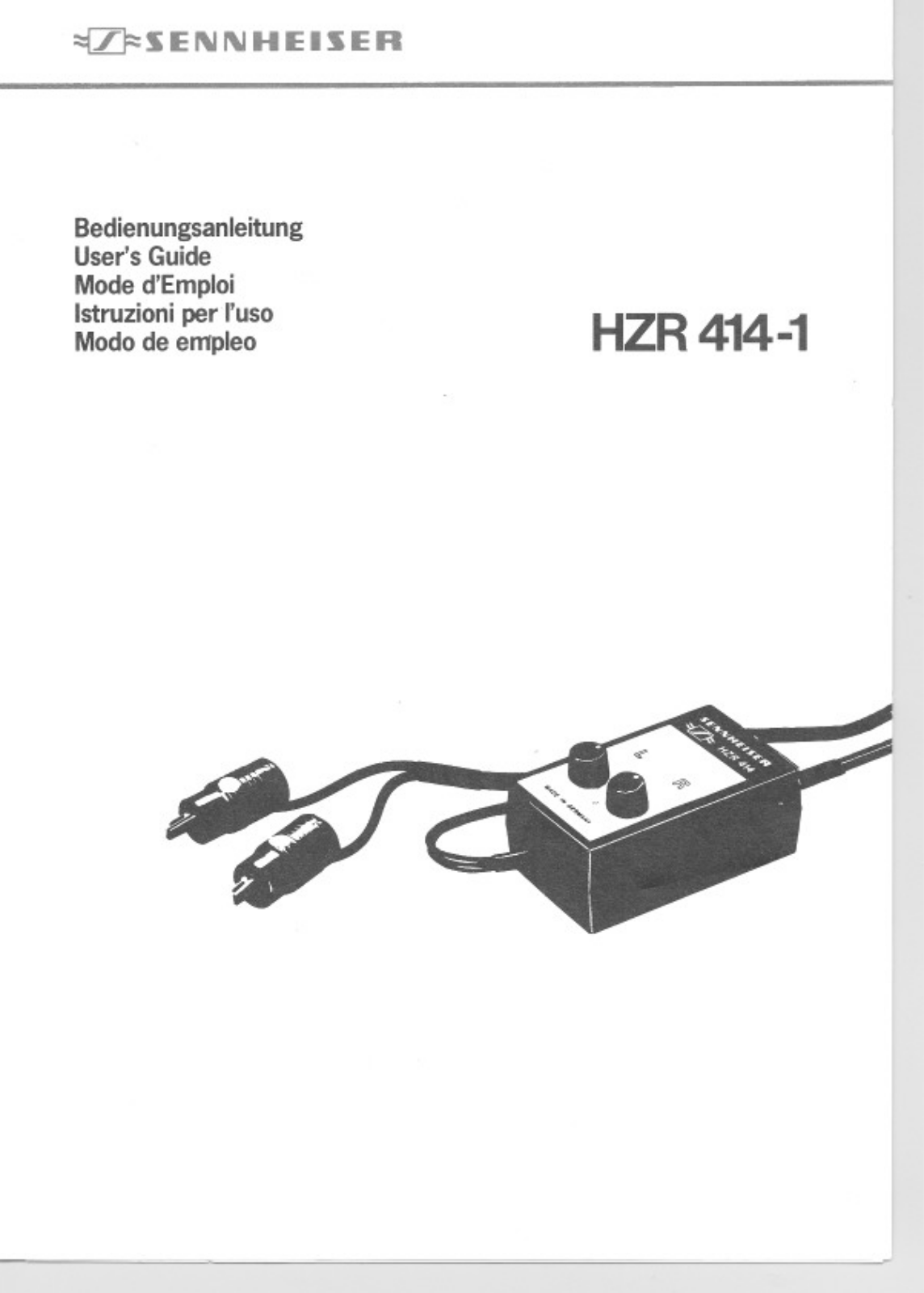 Sennheiser HZR 414-1 User Manual