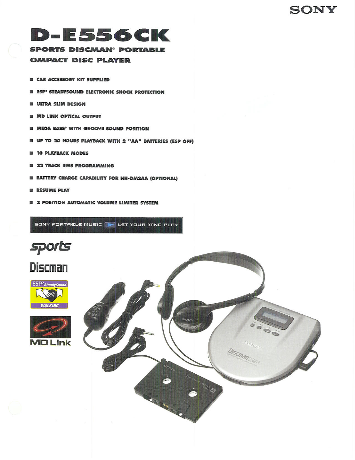 Sony D-E556CK BROCHURE