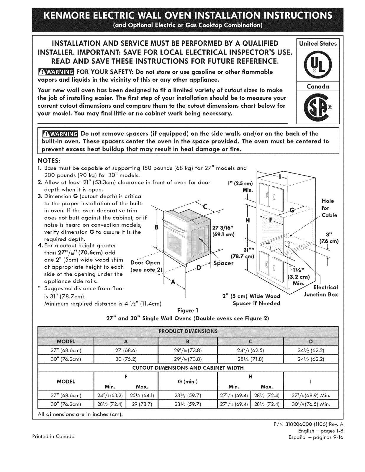 Kenmore Elite 79048193001, 79048193002, 79048189002, 79048183001, 79048183002 Installation Guide - ManualMachine.com