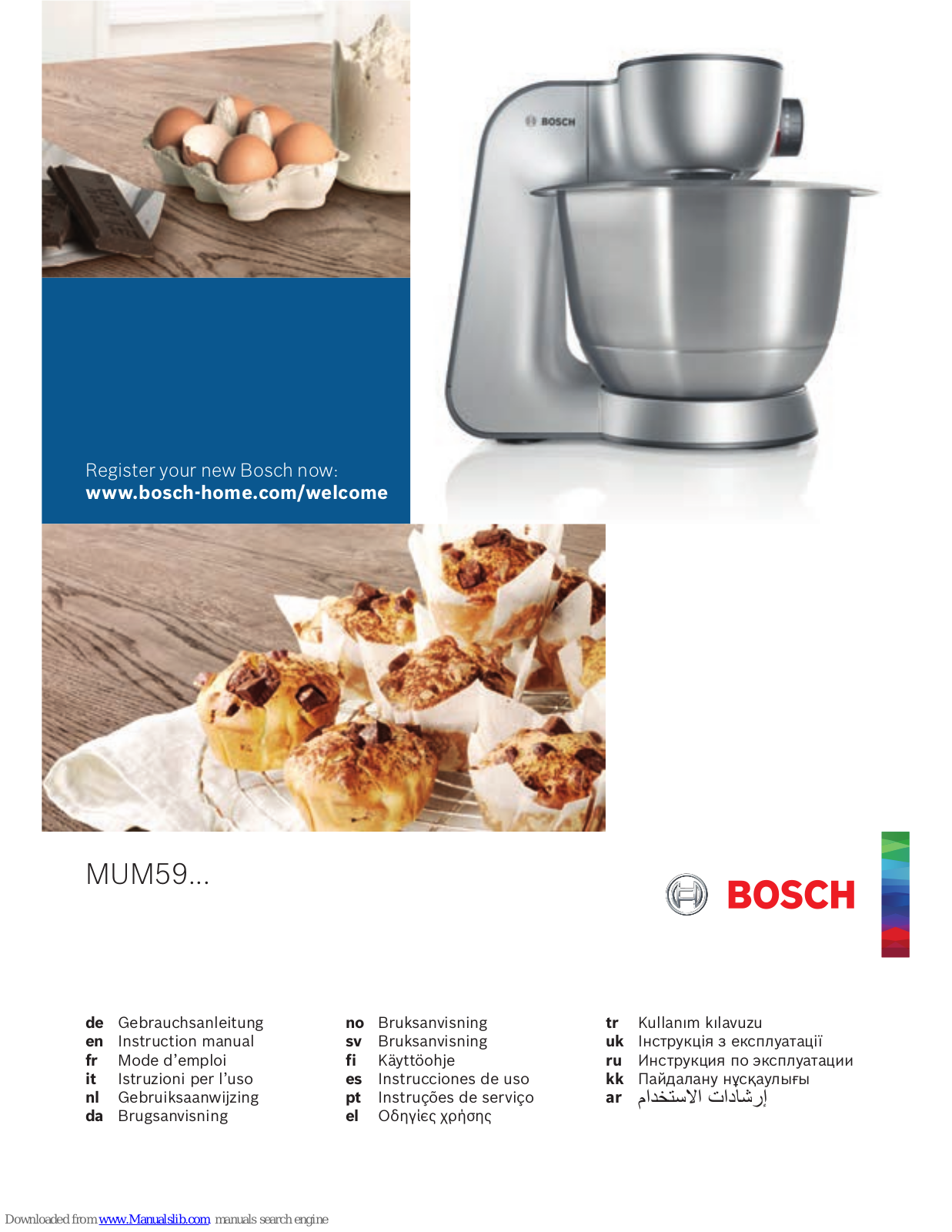 Bosch MUM59 Instruction Manual
