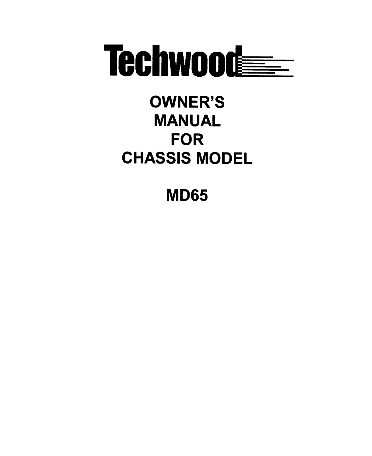 Techwood MD65 User Manual