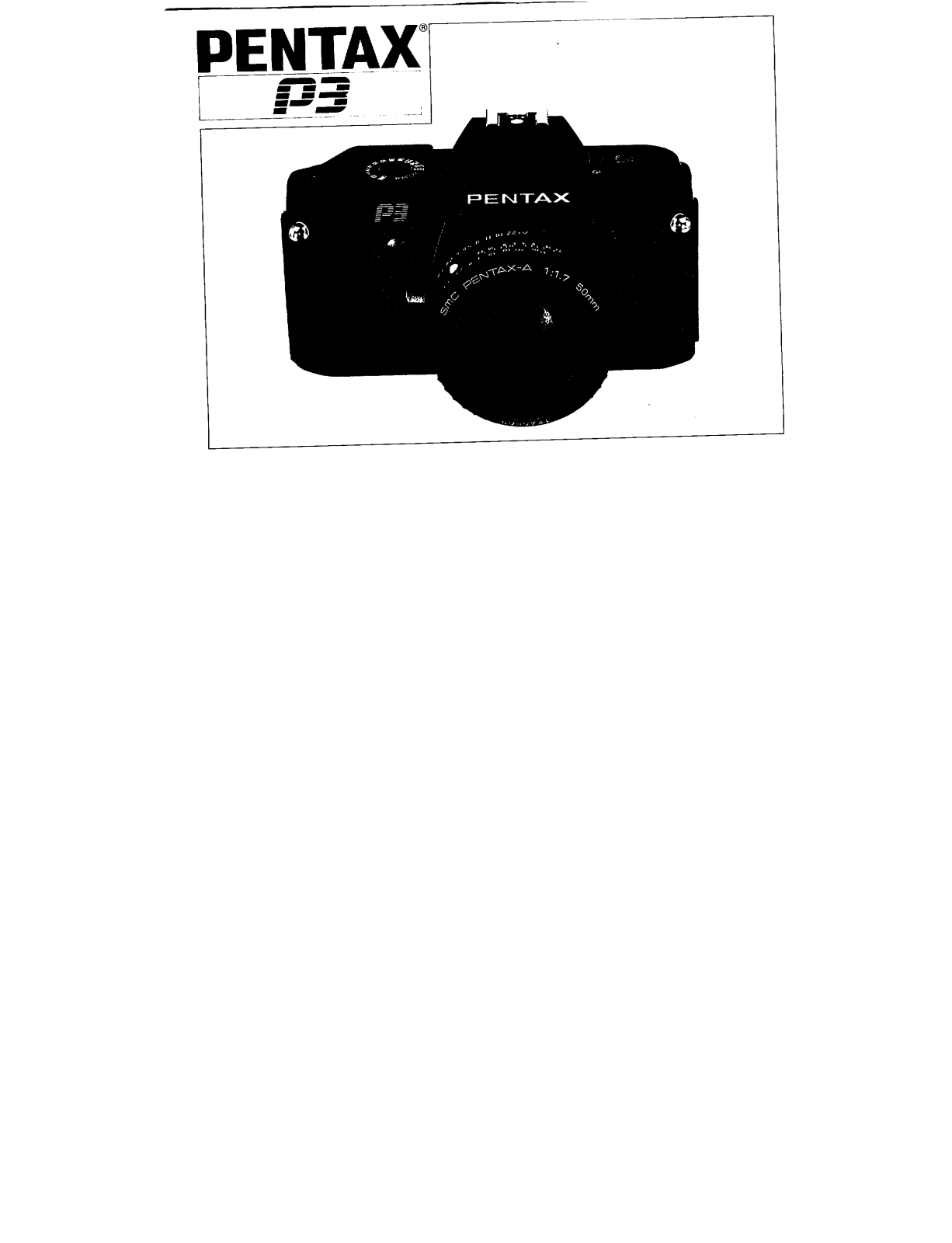 Pentax P-3 Instruction Manual