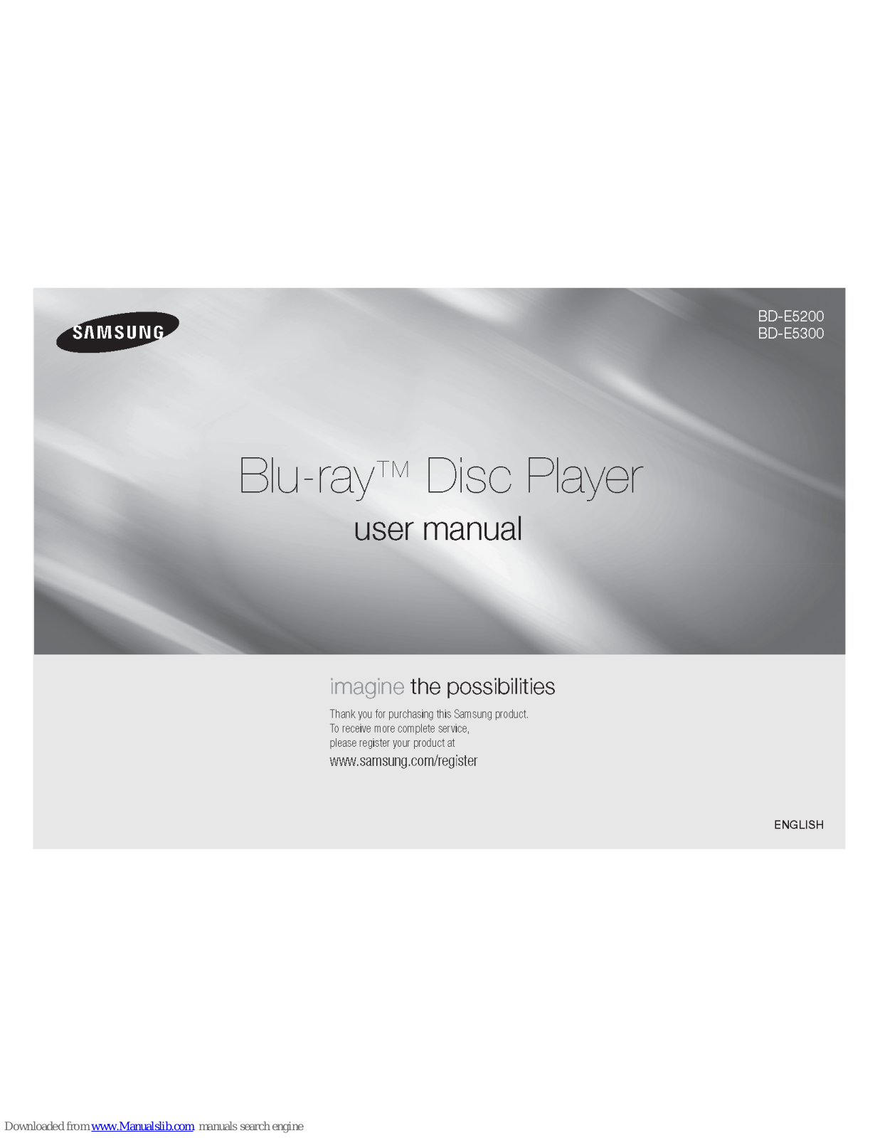 Samsung BD-E500, BD-E5300 User Manual