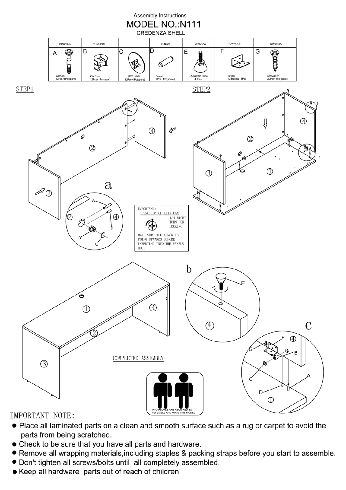 Boss N111DW Assembly Guide