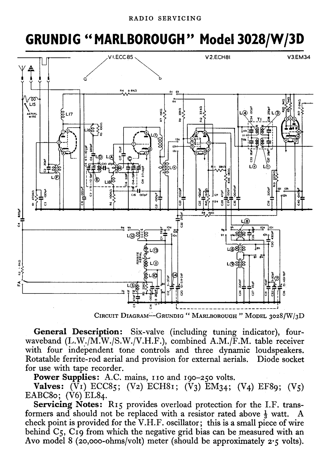 Grundig marlborough 3028 w 3d schematic