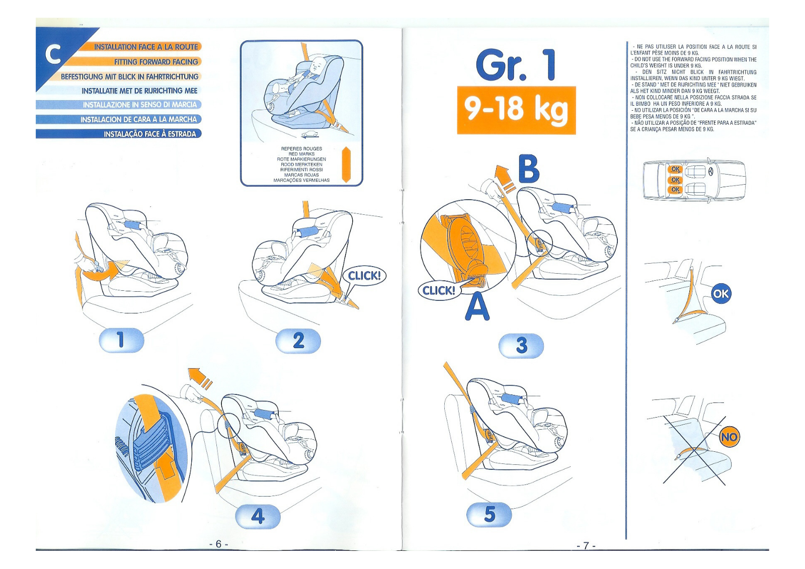 Bebe confort ISEOS GR 1 Installations Manual