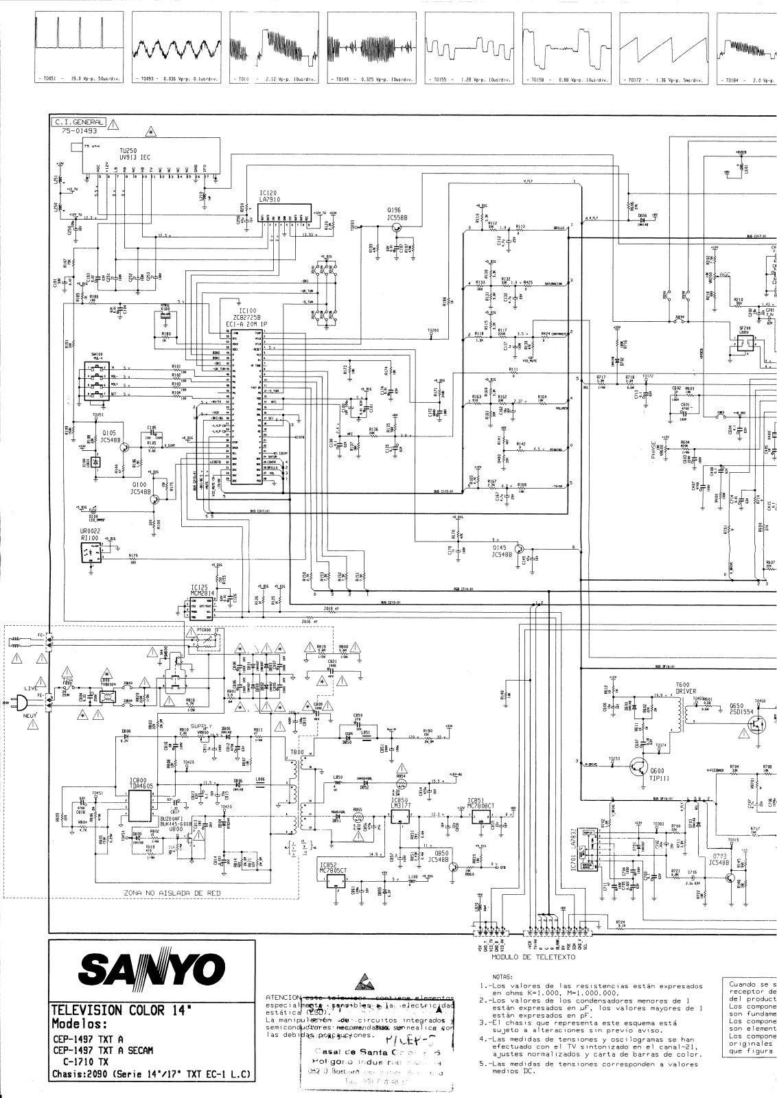 SANYO CEP-1497 Service Manual