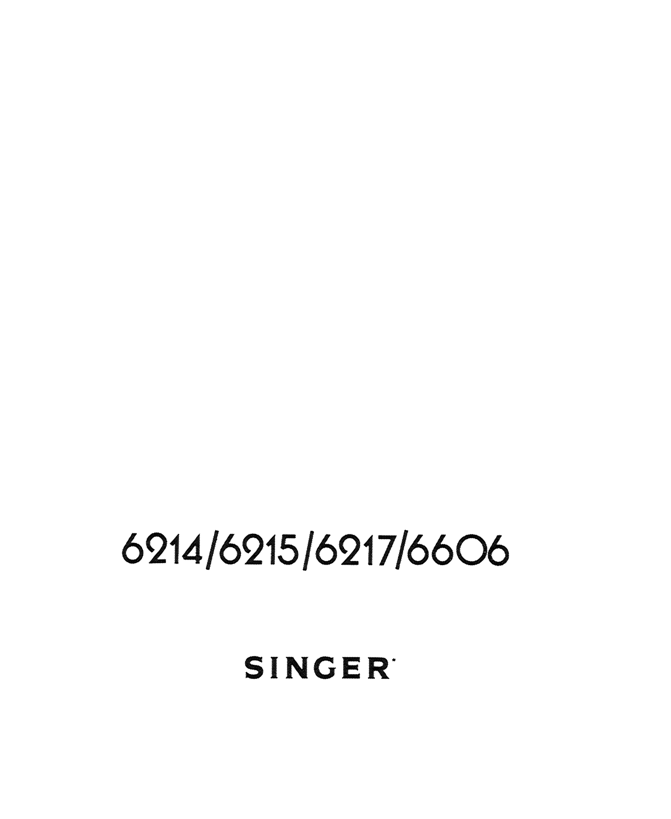 SINGER 6214, 6215 User Manual