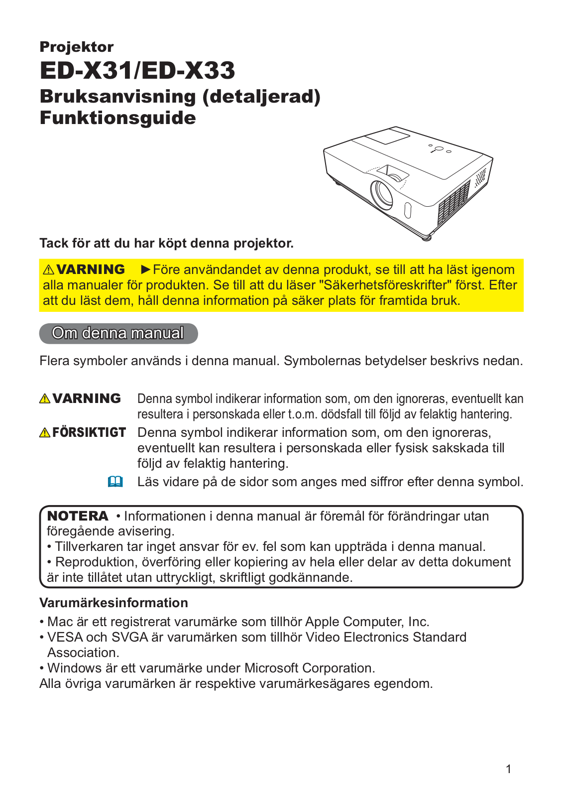 Hitachi ED-X31EP User Manual