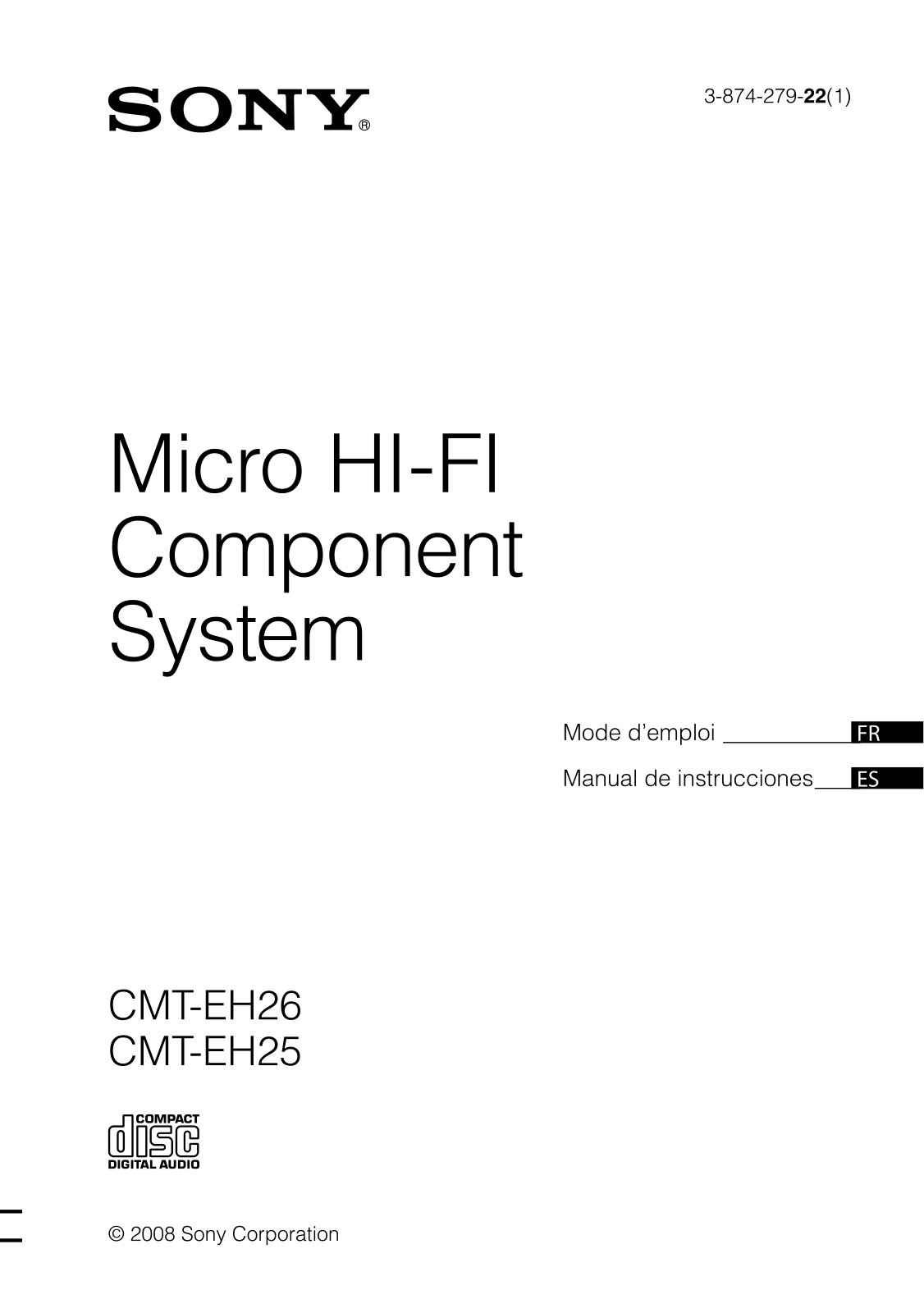 SONY CMT-EH26, CMT-EH25 User Manual