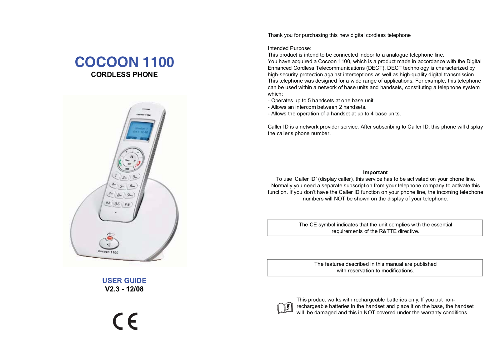 Cocoon 1100 User Manual - ManualMachine.com