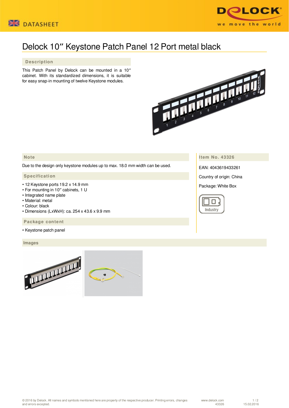 DELOCK 43326 Datasheet - ManualMachine.com