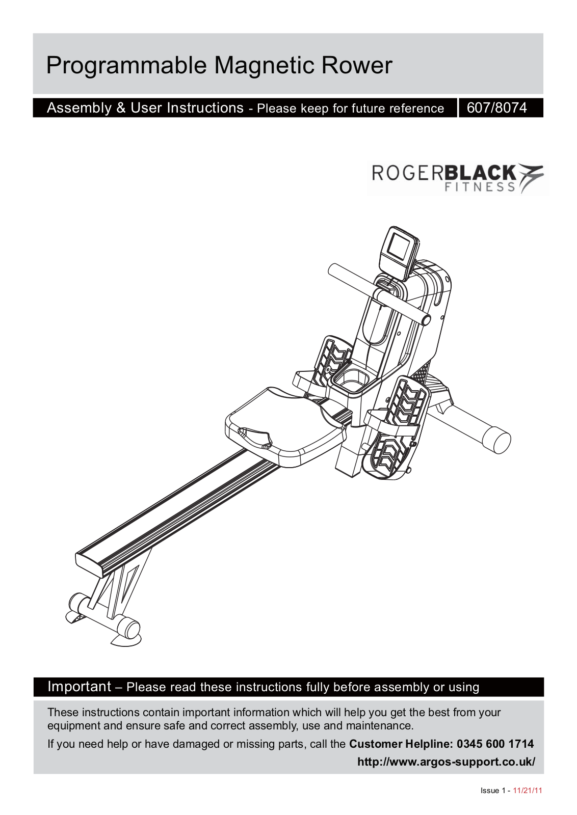 Argos 607/8074 User guide - ManualMachine.com