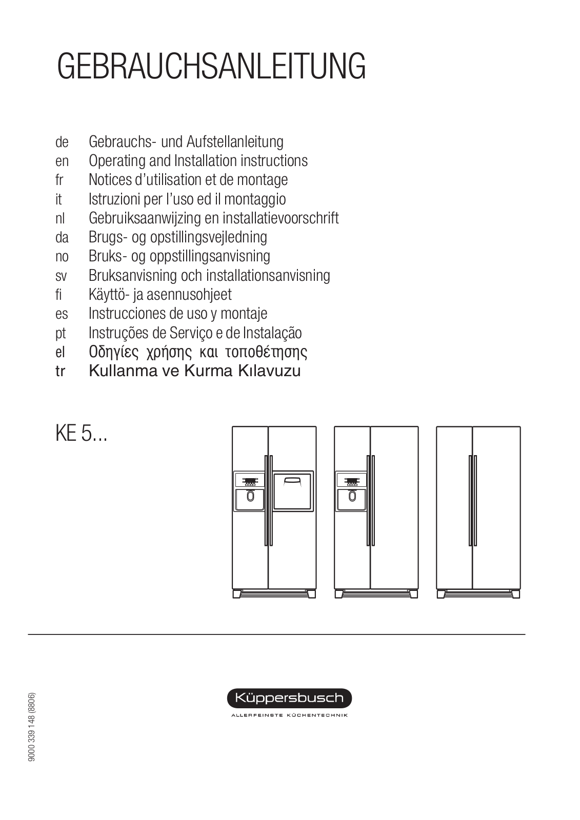 Siemens KANKB810, KANKB890 User Manual