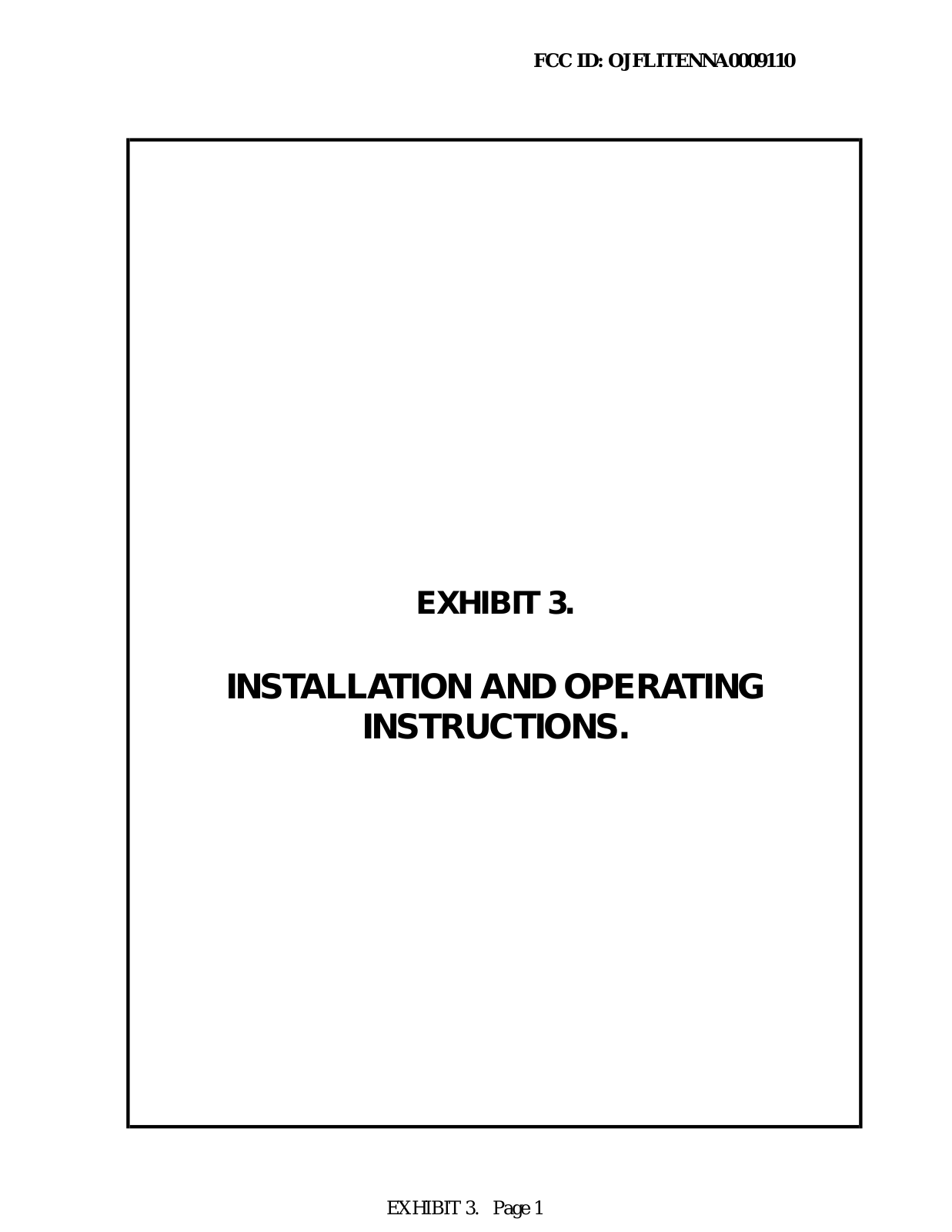 Corning Optical Communication Wireless LITENNA0009110 User Manual