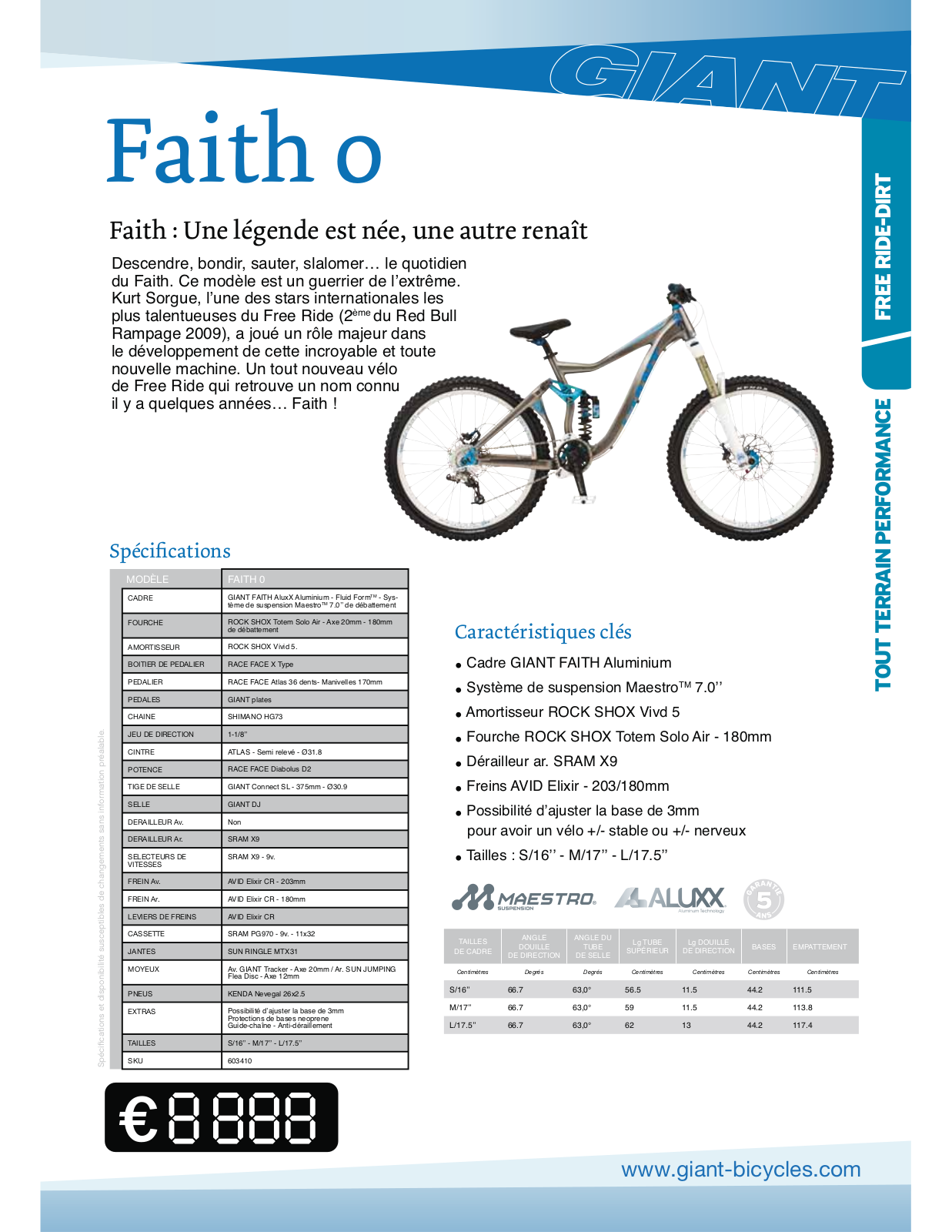 Giant FAITH 0 User Manual